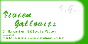 vivien gallovits business card